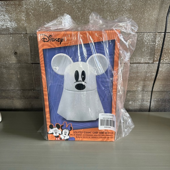👻 Disney Mickey Mouse Ceramic Ghost Cookie Jar 👻 - Picture 4 of 6